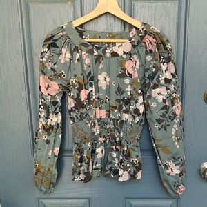 Spartina 449 Maritime Forest Wildflowers Mist Blouse